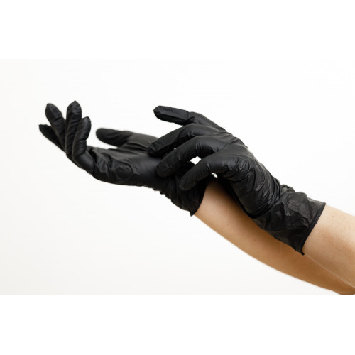Перчатки нитриловые (черные)